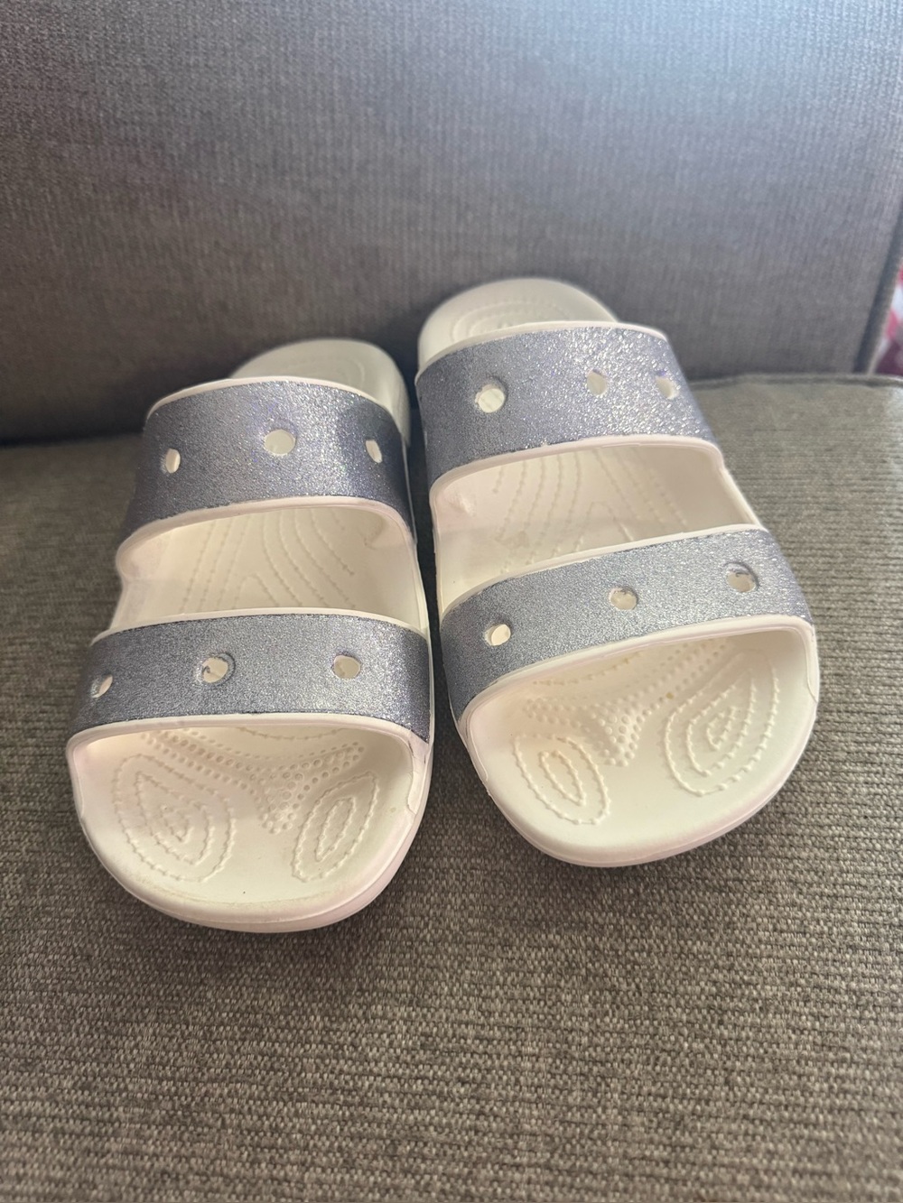 Crocs 2 strap slide sandals sz 7